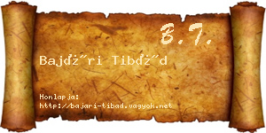 Bajári Tibád névjegykártya